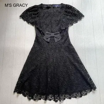 M'S GRACY 전체 레이스 원피스 블랙 38