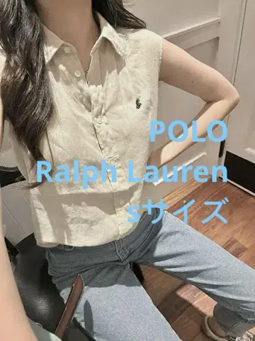 POLO 폴로 랄프로렌 슬리브리스 셔츠 포니 자수 린넨