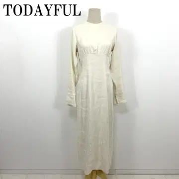 LA6945 투데이풀 린넨 긴팔 그림 롱 원피스 베이지 38