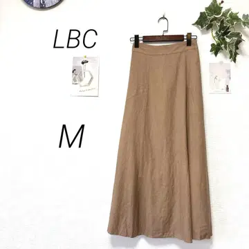 9277 LBC 롱 플레어 스커트 M 레이온 린넨 무지