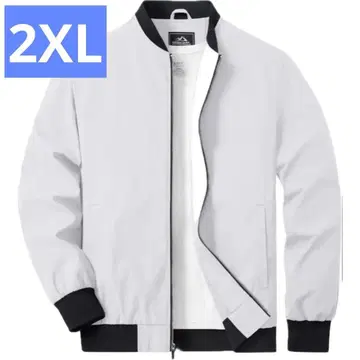 점퍼 남성용 2XL 작업옷 바이크 자켓 얇은 소재 등산 화이트