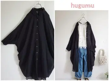 hugumu 하구무 시어 셔츠 원피스 돌먼 슬리브