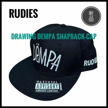 RUDIES 덴파구미 스냅백 캡 모자 블랙 미사용