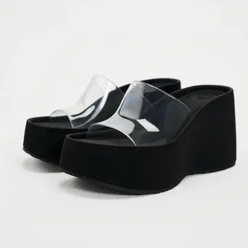 ZARA 자라 클리어 웨지솔 샌들