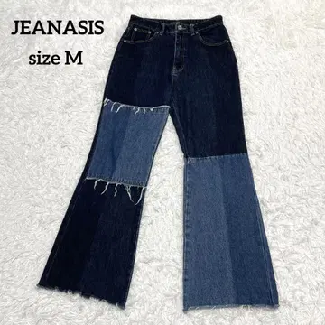 완판템 JEANASIS 지나시스 패치워크 플레어 데님 M