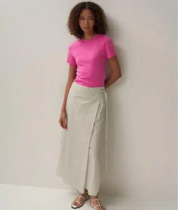 ATON HAND DYED NYLON | 랩 스커트 블랙 01