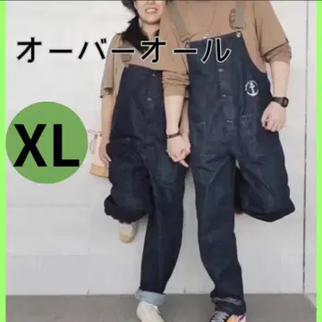 남성용 살로펫 오버롤 데님 올인원 청바지 XL