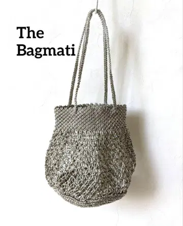 The Bagmati 마그바티 메탈릭 토트백 마크라메 인도산
