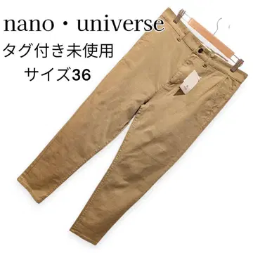 택 포함 nano universe 테이퍼드 치노 팬츠 베이지 36