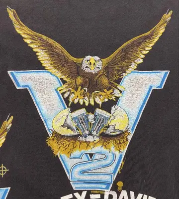 HARLEY-DAVIDSON V2 이글 80s 티셔츠