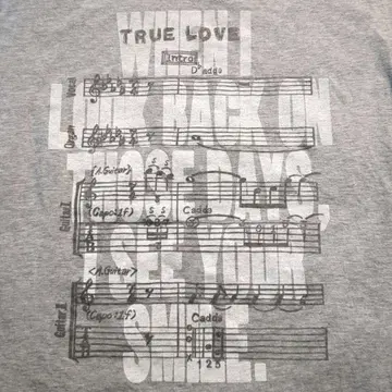 후지이 후미야 TRUE LOVE 악보 음표 기타 코드 30주년 티셔츠