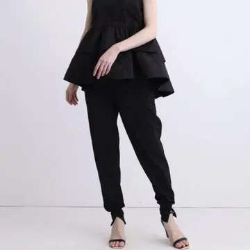 CADUNE 카듀네 분또 슬릿 팬츠 이지 팬츠 블랙 검정