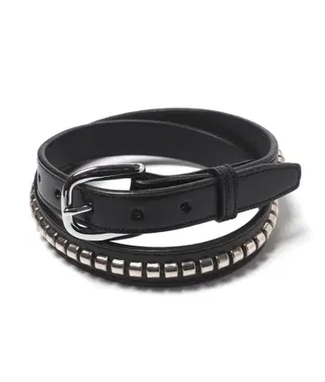 TORY LEATHER 토리 가죽 스터드 벨트 2377 블랙 32