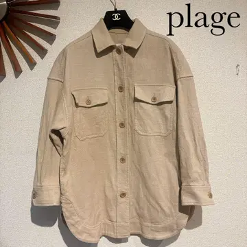 plage 플라주 슬라브 코튼 빅 자켓 베이지 38