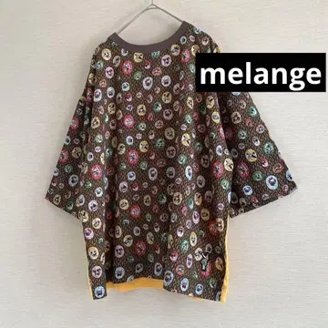 melange 멜란지 동물 올 패턴 애니멀 티셔츠 강아지