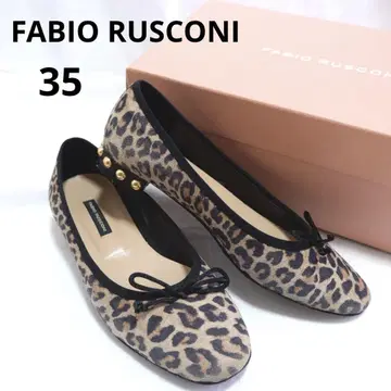 FABIO RUSCONI 파비오 루스코니 레오파드 무늬 펌프스 리본