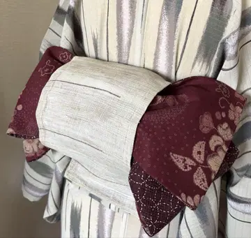 오토나노 헤이코 오비 순수 린넨과 쓰지가 하나 조, 주홍색 계열