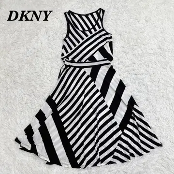 DKNY 다나 캐런 A 라인 플레어 원피스 블랙