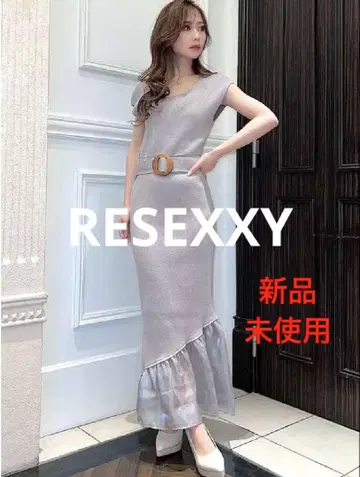 '택 포함' RESEXXY 밑단 시어 머메이드 원피스