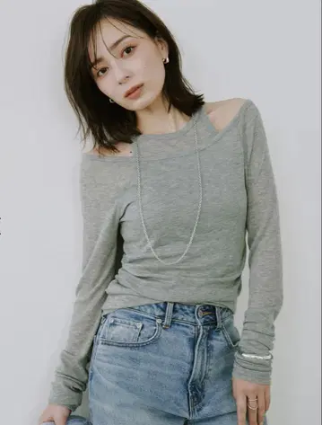 anuans 시어 골지 레이어 컷 상의