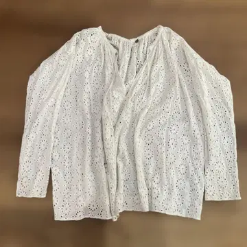nowos 레이스 블라우스 코튼