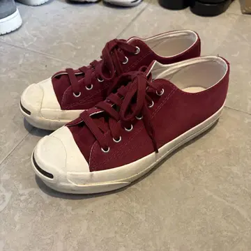 새상품급 Jack Purcell 버건디 스니커즈 스웨이드