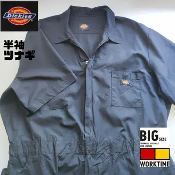 DICKIES 반팔 츠나기 빅 사이즈 미국 수입 구제 의류 작업옷 네이비