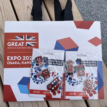 오사카 엑스포 한정판 영국 핀 배지 세트
