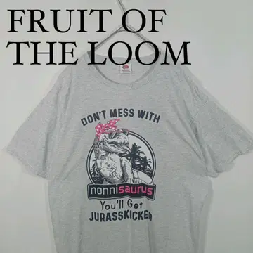 FRUIT OF THE LOOM nonniSaurus 티셔츠 그레이 l
