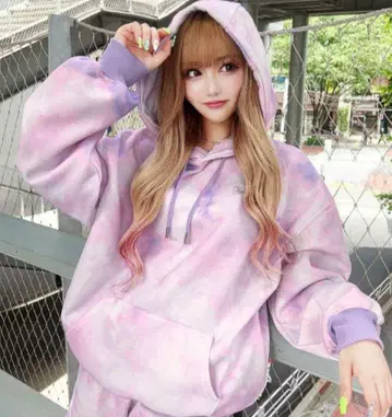 Rady 타이다이 패턴 후드 부착 후드티