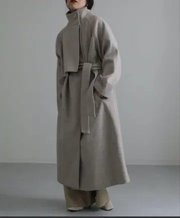 스탠드 카라 케이프 코트