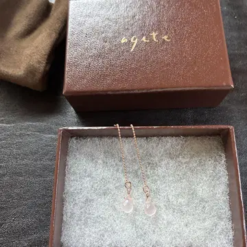agate 아가트 로즈쿼츠 귀걸이 K10