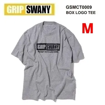 그립스와니 박스 로고 티셔츠 그레이 M GSMCT0009