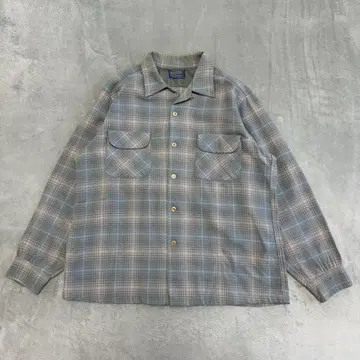 60s PENDLETON 펜들턴 옴브레 체크 보드 셔츠 L
