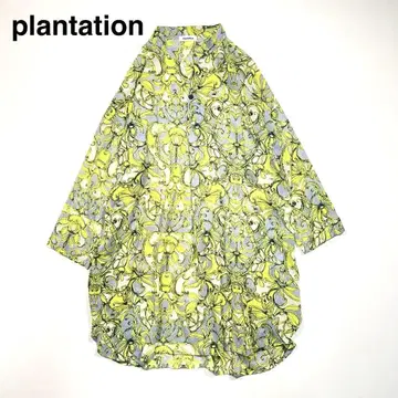 새상품급 plantation 코튼 린넨 봄/여름 튜닉 블라우스 올 패턴