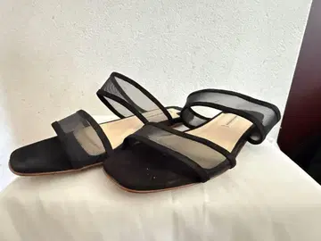 FABIO RUSCONI 블랙 샌들 메쉬