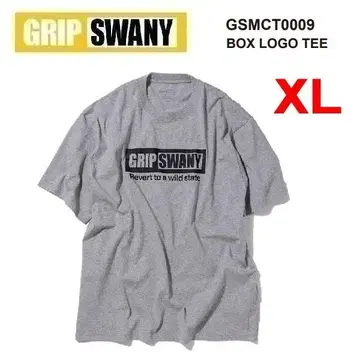 그립스와니 박스 로고 티셔츠 그레이 XL GSMCT0009
