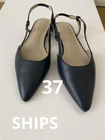 SHIPS 플랫 뮬 샌들 23.5 네이비