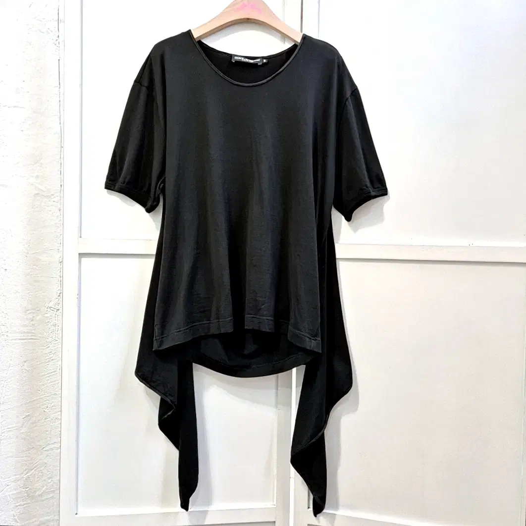 BOHEMIAN SEOUL] FUNKY SCOOP NECK TEE SCRIBBLE, BLACK 正規品