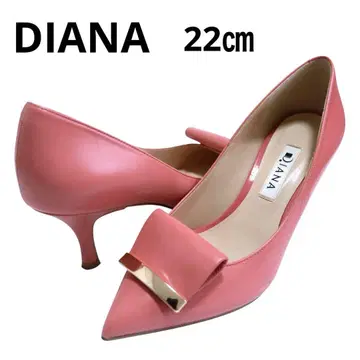 DIANA 다이애나 22 봄 색상 살몬 핑크 천연 가죽 스틸레토 펌프스