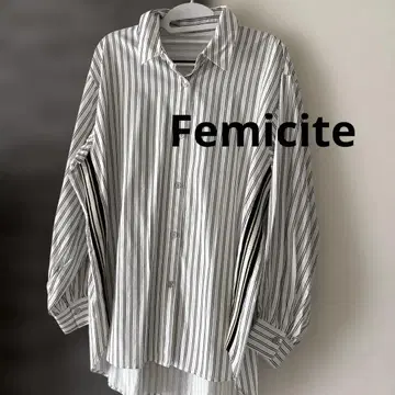 쿨 카레안 Femicite 페미시테 이소재 블라우스 스트라이프