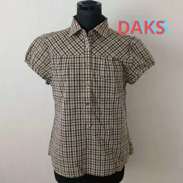 DAKS 체크 무늬 반팔 셔츠