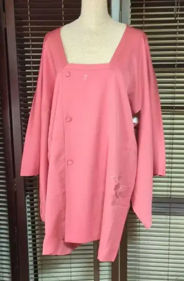 기모노 야마토 살몬 핑크 도코이 치자나무 패턴 미착용, 시츠케 포함