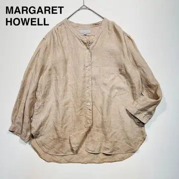 MARGARET HOWEL 린넨 100% 블라우스 셔츠 L 사이즈