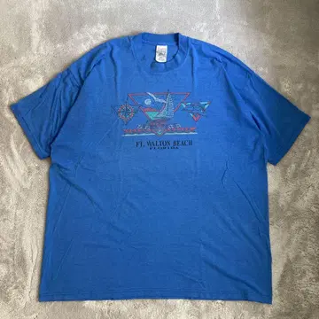 fruit of the loom 티셔츠 XL 페이드 파랑