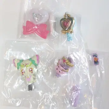 즈쿤 세트 하트 키라키 락 키라키 라이트 프리룬 헤어 클립