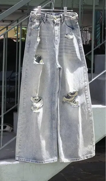 빈티지 컷 데님 팬츠