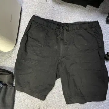 블랙 숏 팬츠 XL 사이즈 포켓 부착