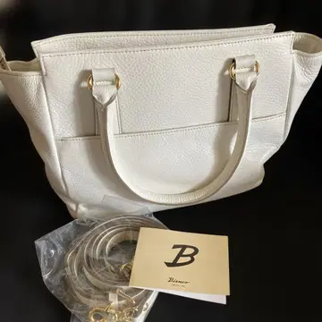Bianco 화이트 가죽 핸드백 미사용품 일본제