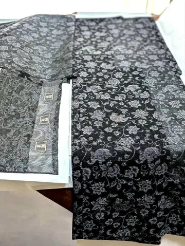 순수 실크 오카시게 제작 문양 사단, 여름 겸용 롱 겉옷 재봉 완료